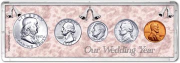 1957 Our Wedding Year Coin Gift Set THUMBNAIL