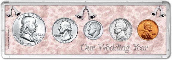 1962 Our Wedding Year Coin Gift Set LARGE