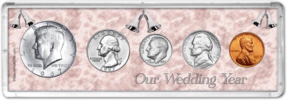 1967 Our Wedding Year Coin Gift Set LARGE