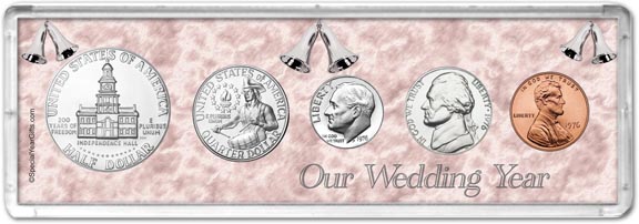 1976 Our Wedding Year Coin Gift Set LARGE