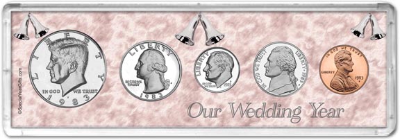 1983 Our Wedding Year Coin Gift Set LARGE