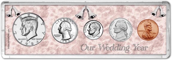 1984 Our Wedding Year Coin Gift Set LARGE
