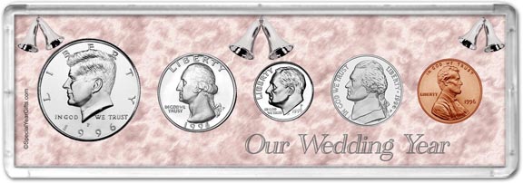 1996 Our Wedding Year Coin Gift Set MAIN