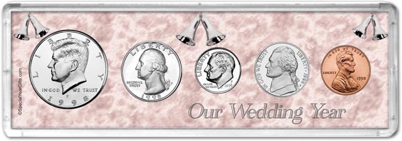 1998 Our Wedding Year Coin Gift Set MAIN