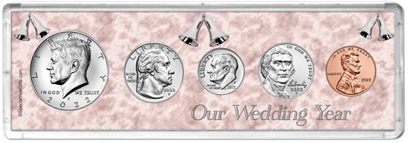 Our Wedding Year Coin Gift Set LARGE