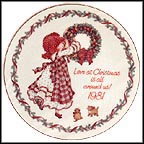 Love At Christmas Is All Around Us! Collector Plate by Holly Hobbie MAIN