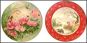 June Dream / Chun Li At The Pond - set of 2 Collector Plate by Irving And Carol Burgues MAIN