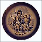 Child And Lamb Collector Plate by E. A. Babka MAIN
