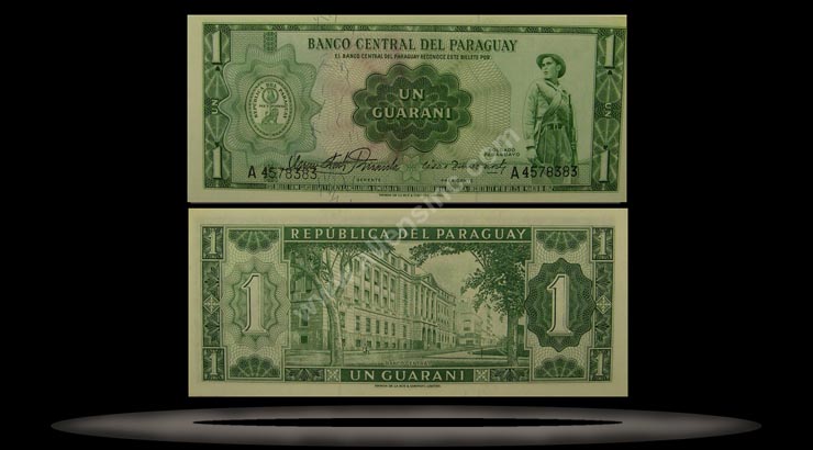 Paraguay Banknote, 1 Guarani, L.1952, P#192 MAIN