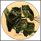 Screech Owls Collector Plate by John Ruthven MAIN