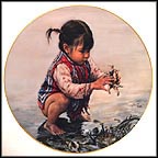 Girl With Seashells Collector Plate by Kee Fung Ng MAIN