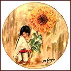 Sunflower Boy Collector Plate by Ted DeGrazia MAIN