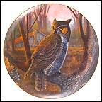 First Light - Great Horned Owl Collector Plate by Larry Toschik MAIN