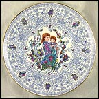 Blue Trellis Collector Plate by Edna Hibel MAIN