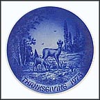 Wild Deer In Forest Collector Plate by Hans Mueller MAIN