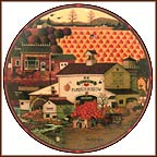The Pumpkin Hollow Emporium Collector Plate by Charles Wysocki MAIN