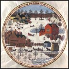 January - Fox Run Collector Plate by Charles Wysocki MAIN