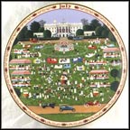 July - The White House 4th of July Picnic Collector Plate by Charles Wysocki MAIN