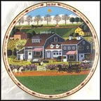 June - Prairie Wind Flowers Collector Plate by Charles Wysocki MAIN