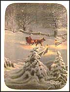 Horse Drawn Sleigh In Tow Collector Plate by David Rottinghaus MAIN