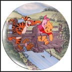 Time For A Game Of Poohsticks Collector Plate by A. A. Milne & E. H. Shepard MAIN