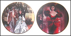 Home To Tara / Scarlett's Resolve - set of 2 Collector Plate by Howard Rogers MAIN
