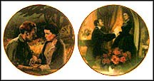 Scarlett And Ashley After The War / The Proposal - set of 2 Collector Plate by Howard Rogers MAIN