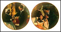 A Toast To Bonnie Blue / Scarlett And Rhett's Honeymoon - set of 2 Collector Plate by Howard Rogers MAIN