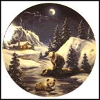 Two Cubs Play As Spirits Show The Way Collector Plate by D. L. "Rusty" Rust MAIN