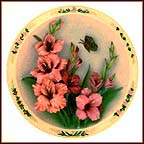Gladiola Garden Collector Plate by Lena Liu MAIN