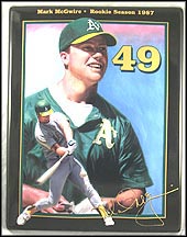 1987 AL Rookie Of The Year Collector Plate by Danny O'Leary MAIN