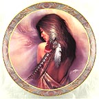 White Feather Collector Plate by Lee Bogle MAIN