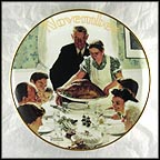 November: Thanksgiving Collector Plate by Norman Rockwell MAIN