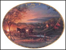July - Morning Rounds Collector Plate by Terry Redlin MAIN