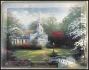 Spring - Hometown Chapel Collector Plate by Thomas Kinkade MAIN