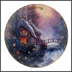 February - Sweetheart Cottage II Collector Plate by Thomas Kinkade MAIN