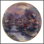 January - Lamplight Bridge Collector Plate by Thomas Kinkade MAIN