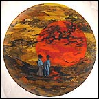 Softly The Sun Sets Collector Plate by Lenore Béran MAIN