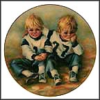 Football Brothers Collector Plate by Marien Carlsen MAIN