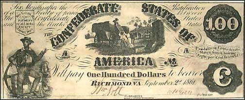 Confederate States of America $100 Note, 9/2/1861, Cat# 13-56A MAIN