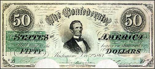 Confederate States of America $50 Note, 12/2/1862, Cat# 50-359 MAIN