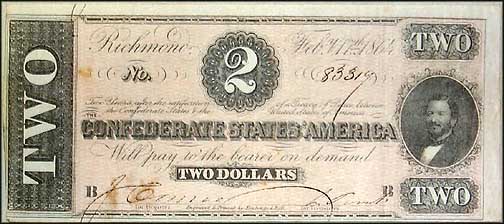 Confederate States of America $2 Note, 2/17/1864, Cat# 70-569 MAIN