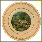 The Old Grist Mill Collector Plate by Currier And Ives MAIN