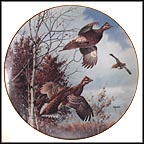 Sudden Takeoff - The Sharp-Tailed Grouse Collector Plate by David Maass MAIN