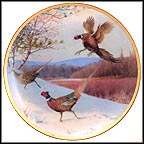 Pheasants Alighting Collector Plate by Owen J. Gromme MAIN