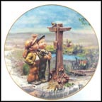 March - A Windy Crossroad Collector Plate by M I Hummel MAIN