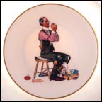 Man Threading A Needle Collector Plate by Norman Rockwell MAIN