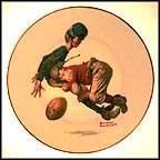 Saturday's Heroes Collector Plate by Norman Rockwell MAIN