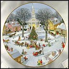 Christmas Tree Lighting Collector Plate by Charlotte Sternberg MAIN