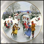 Skating On The Pond Collector Plate by Charlotte Sternberg MAIN